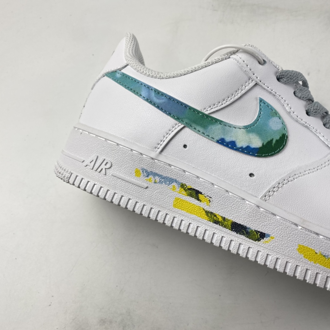 P200  NIKE Air Force 1’07 Lx 彩绘涂鸦空军一号白绿配色低帮板鞋 314192-117