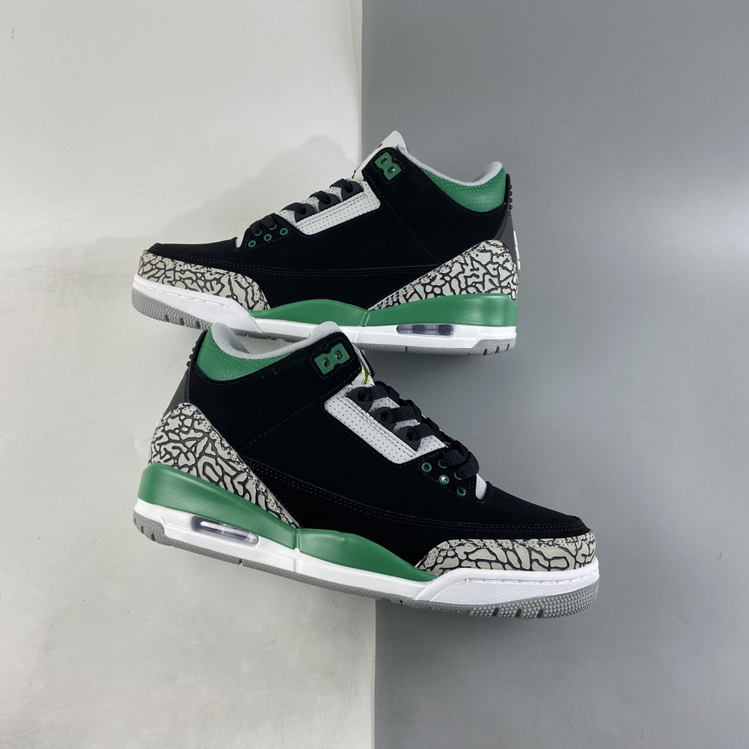 P240  Air Jordan 3 Retro“Denim” 黑绿 迈克尔·乔丹AJ3代中帮复古休闲运动文化篮球鞋 CT8532-030