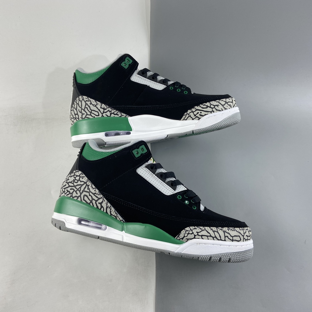 P240  Air Jordan 3 Retro“Denim” 黑绿 迈克尔·乔丹AJ3代中帮复古休闲运动文化篮球鞋 CT8532-030