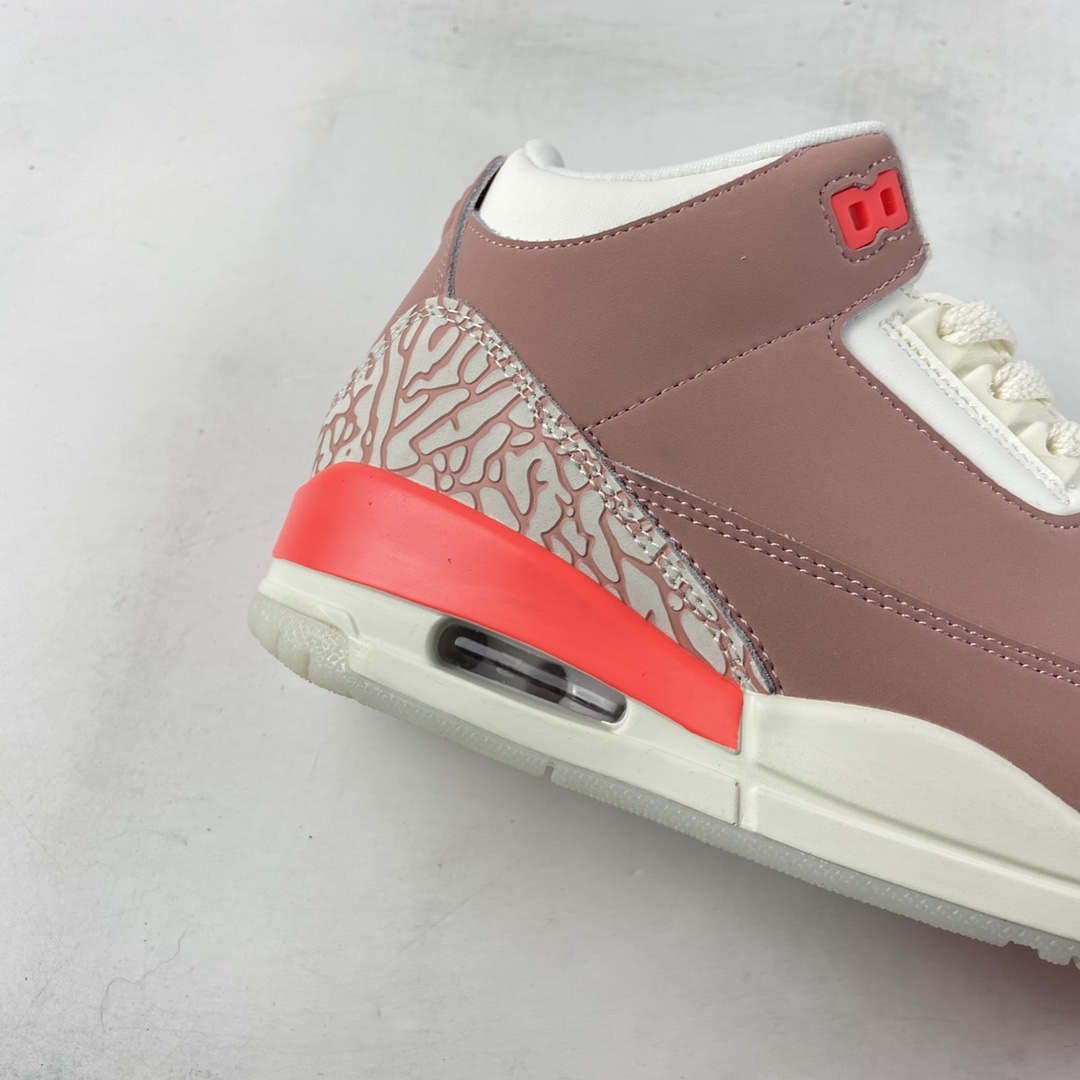 P240  Air Jordan 3 Retro “Rust Pink”樱花粉运动文化篮球鞋 CK9246-600