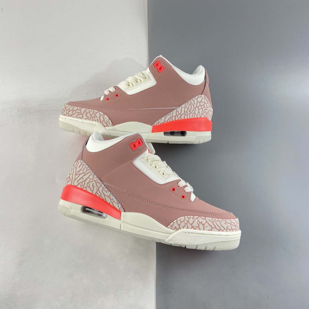 P240  Air Jordan 3 Retro “Rust Pink”樱花粉运动文化篮球鞋 CK9246-600