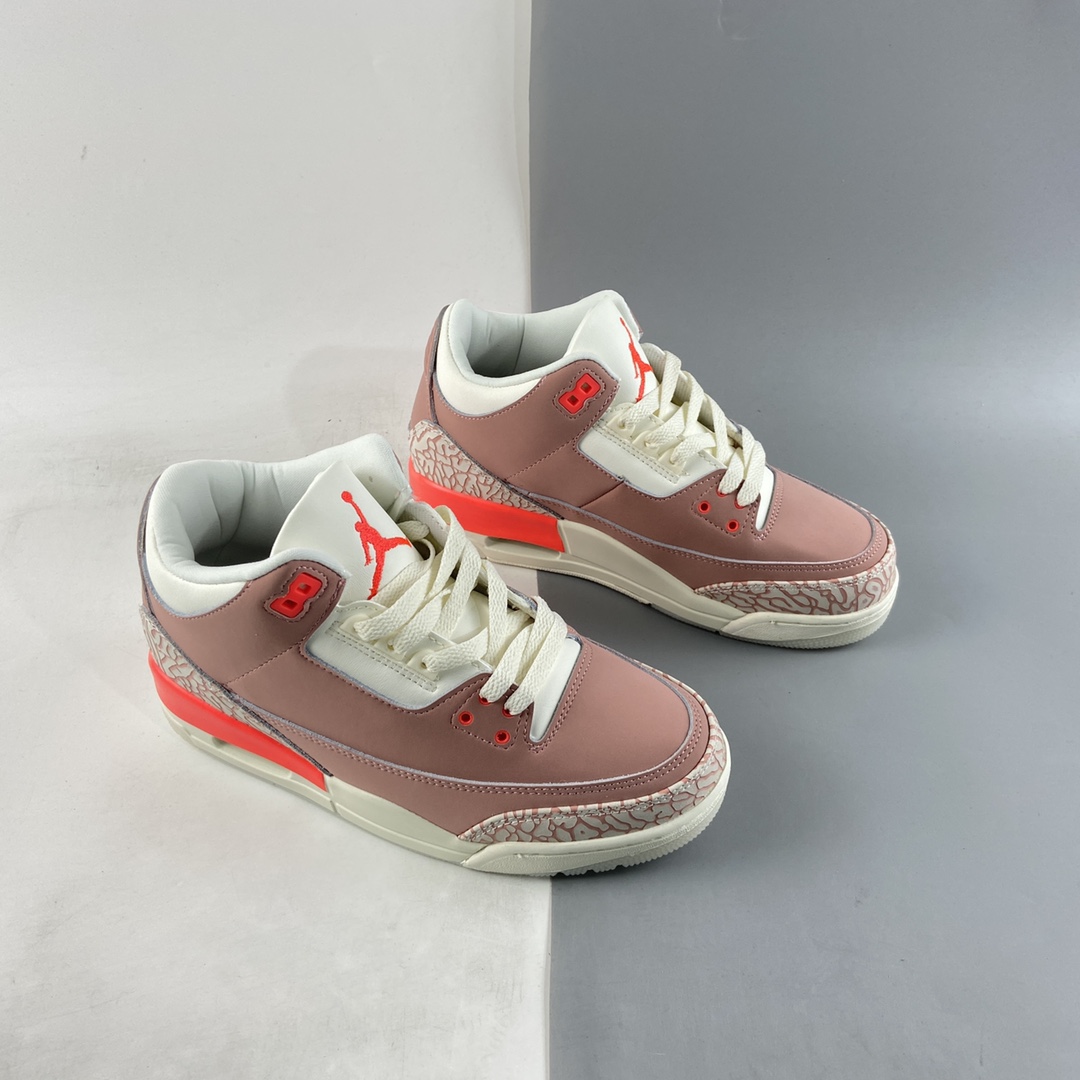 P240  Air Jordan 3 Retro “Rust Pink”樱花粉运动文化篮球鞋 CK9246-600