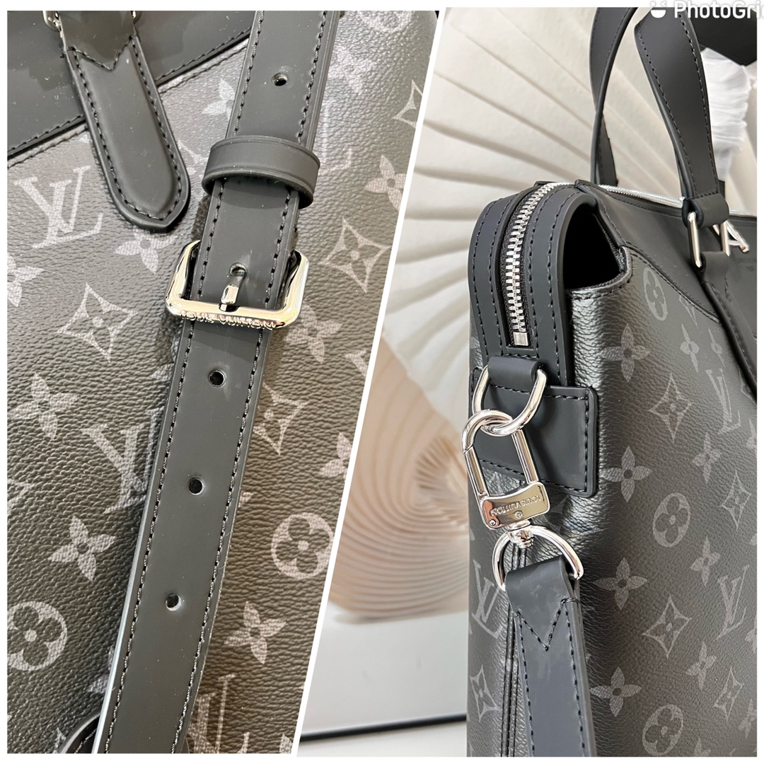 海外原单独家实拍M40567黑花公文包系列此款手提包的现代样式专为高风格品味的商务人士而设计柔软的皮革细