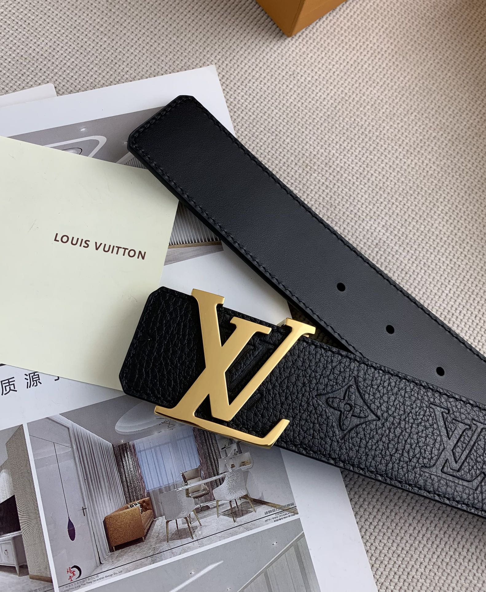 Louis Vuitton Cinturón Piel de vaca Cuero