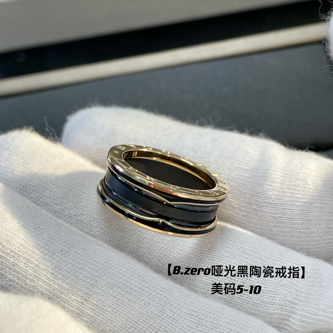 zero哑光黑陶瓷戒指~全新rock风格 2