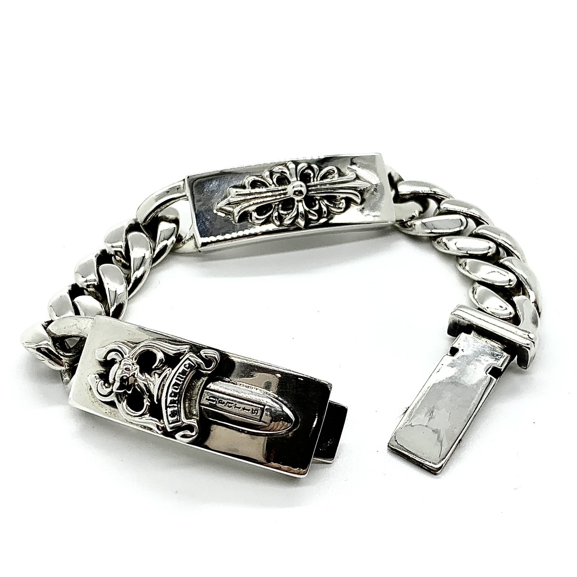 Chrome Hearts 新品上架𝐂𝐡𝐫𝐨𝐦𝐞 𝐡𝐞𝐚𝐫𝐭𝐬 克罗心长十字花宝剑插销扣手链