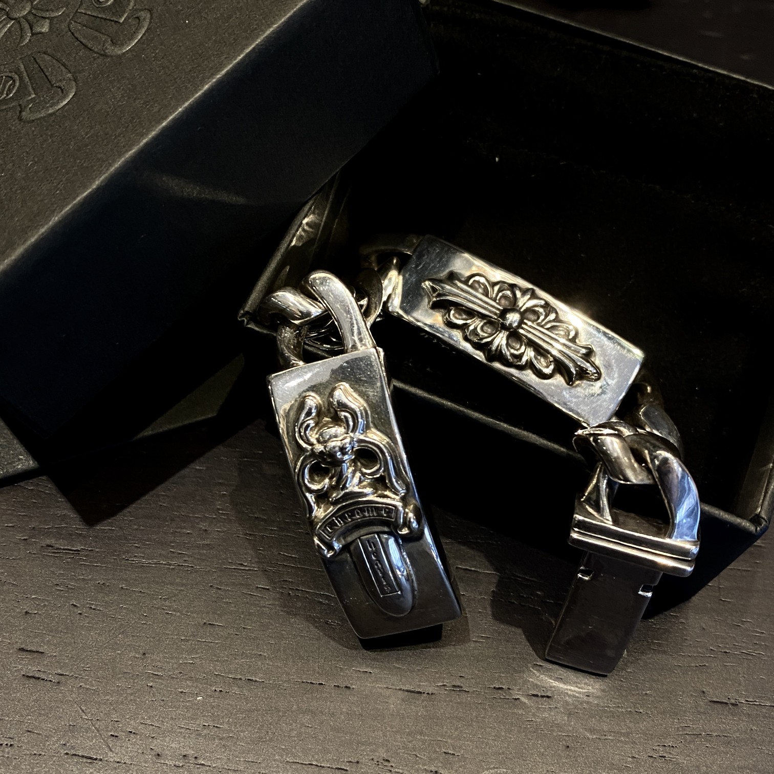 Chrome Hearts 新品上架𝐂𝐡𝐫𝐨𝐦𝐞 𝐡𝐞𝐚𝐫𝐭𝐬 克罗心长十字花宝剑插销扣手链