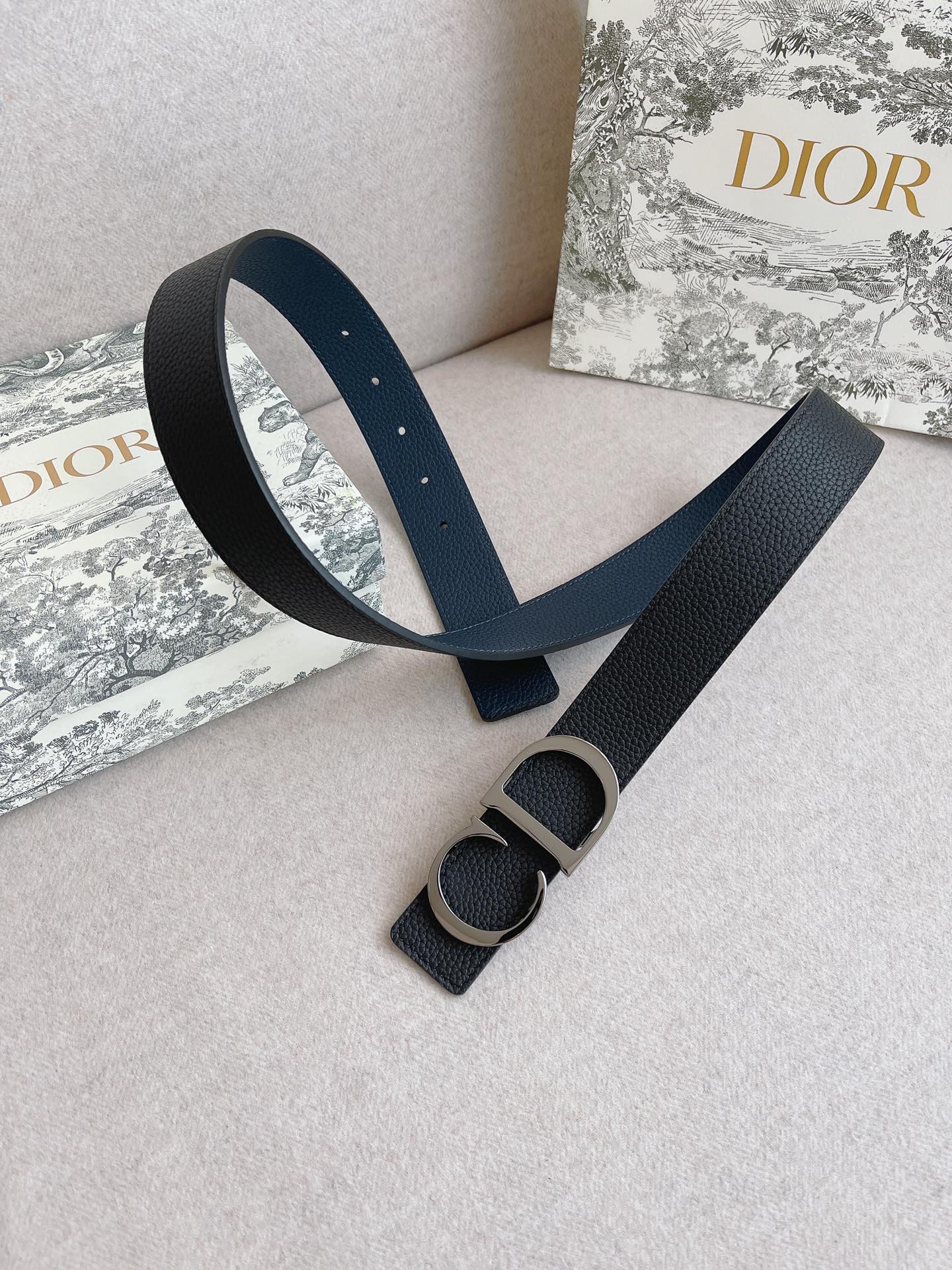 Dior.迪奥全套包装男士休闲皮带系