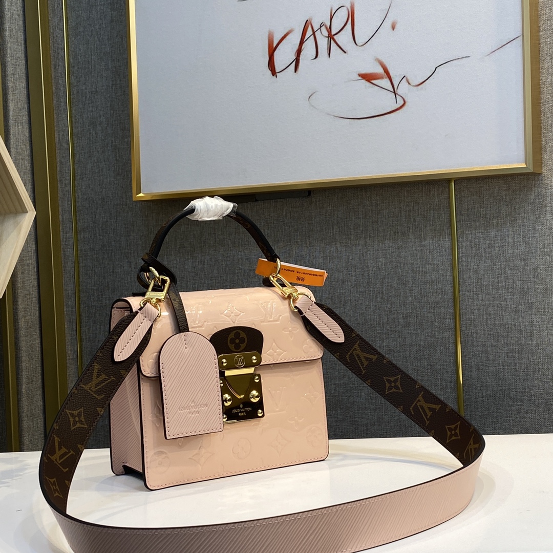 Louis Vuitton LV Spring Street Flawless
 Bags Handbags Pink Monogram Vernis Cowhide M90376