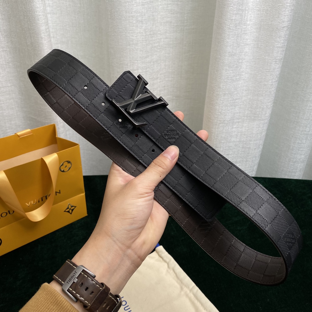 Louis Vuitton Fake
 Belts Lattice Calfskin Cowhide