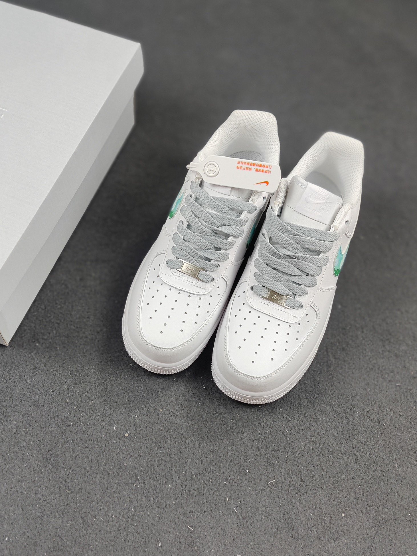 Nike Air Force 1 White Green Sneakers,Original Version,Honeycomb Cushion 9 i1639514363 145 7