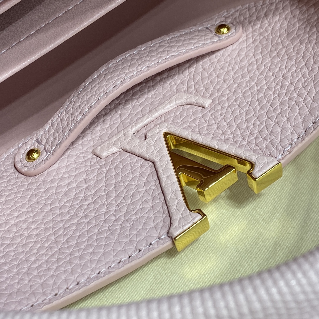 Louis Vuitton LV Capucines Bags Handbags Black Pink Splicing Cowhide Snake Skin M59269