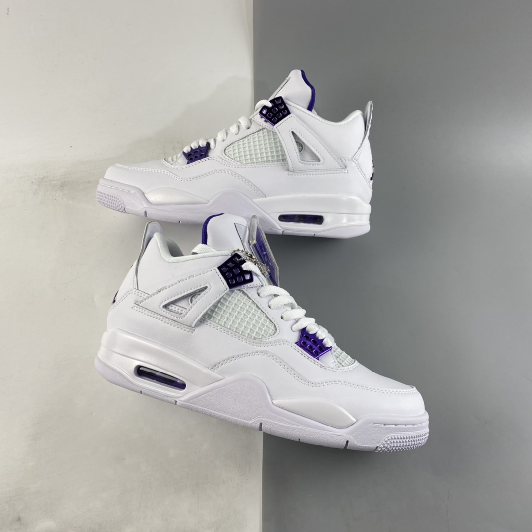 P240  Air Jordan 4“Court Purple”AJ4 乔4白紫头层真标 CT8527-115