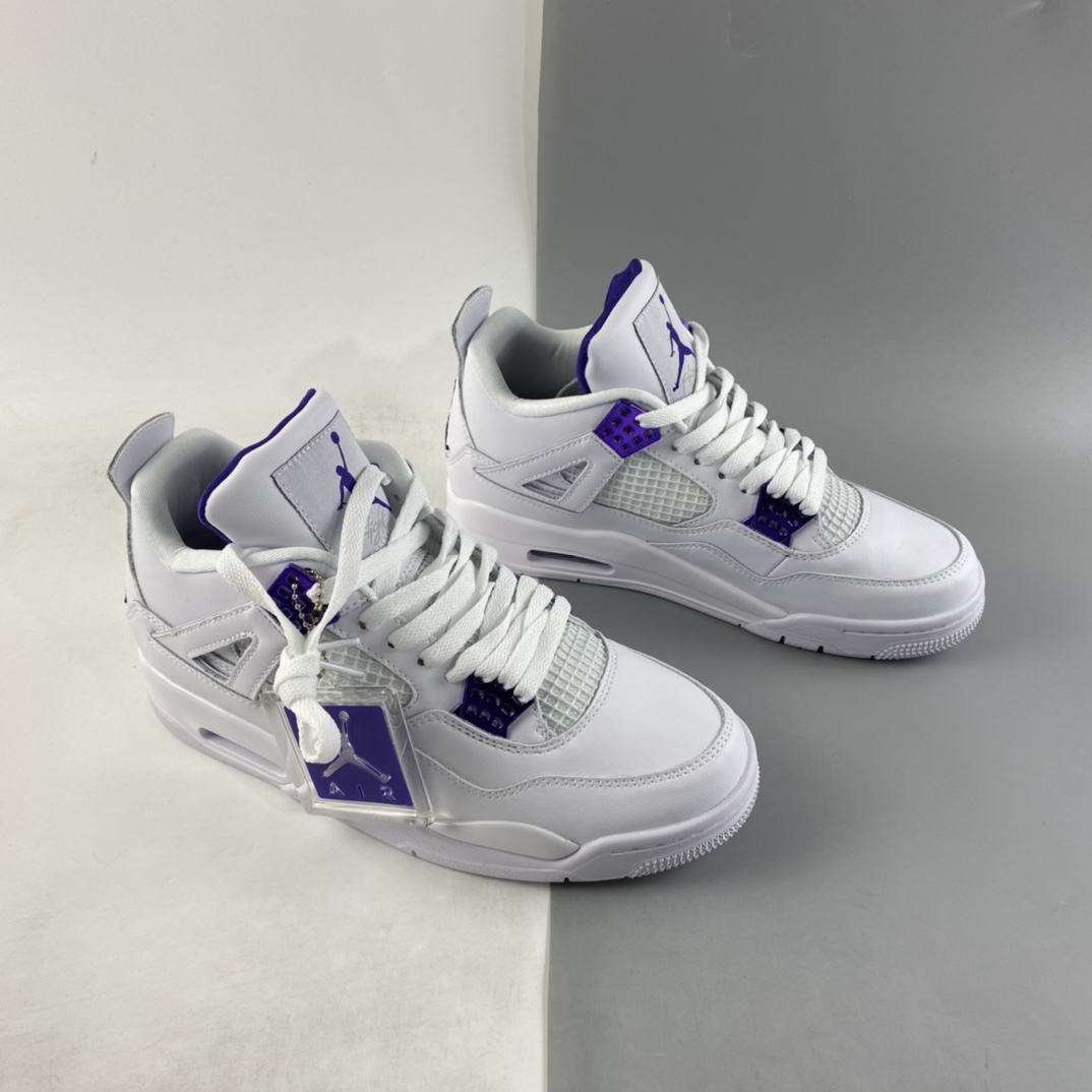 P240  Air Jordan 4“Court Purple”AJ4 乔4白紫头层真标 CT8527-115