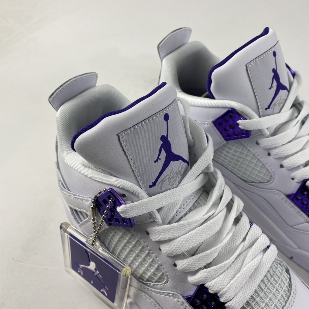 P240  Air Jordan 4“Court Purple”AJ4 乔4白紫头层真标 CT8527-115
