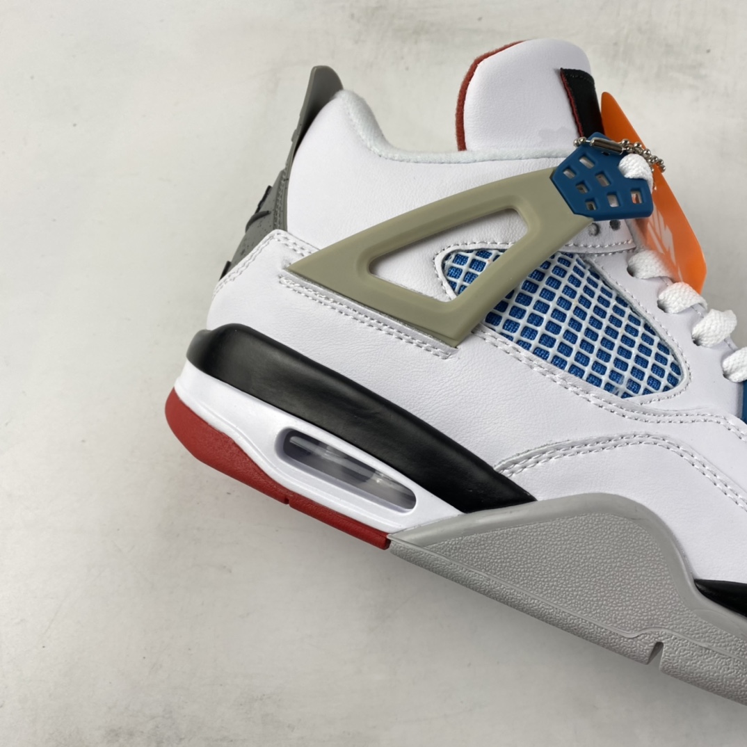 P240  Air Jordan 4 Tattoo“What The”AJ4 乔4白蓝 篮球鞋 CI1184-146