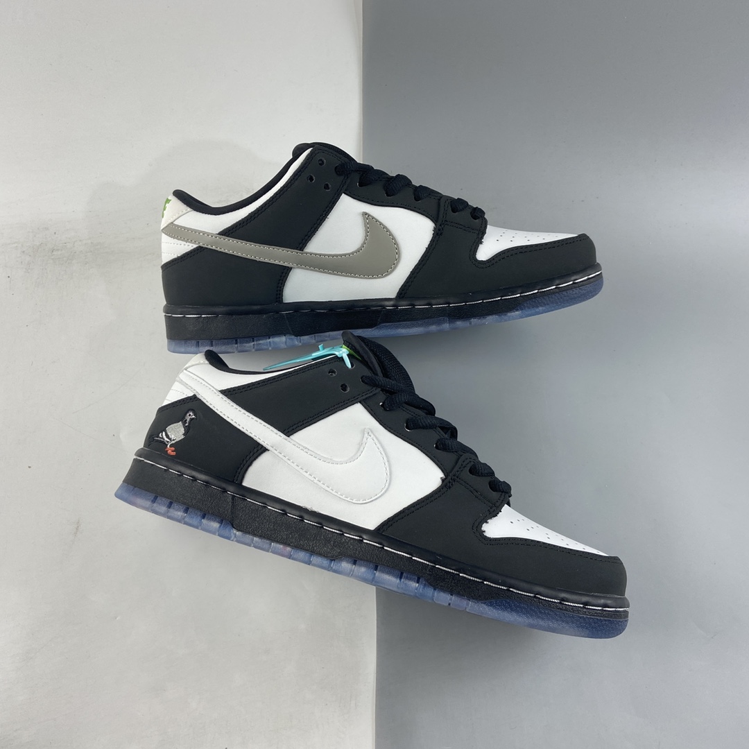 P240  原盒版 Staplex NIKE Dunk SB Low Pro OG QS 黑鸽子联名熊猫竹子 BV1310-013