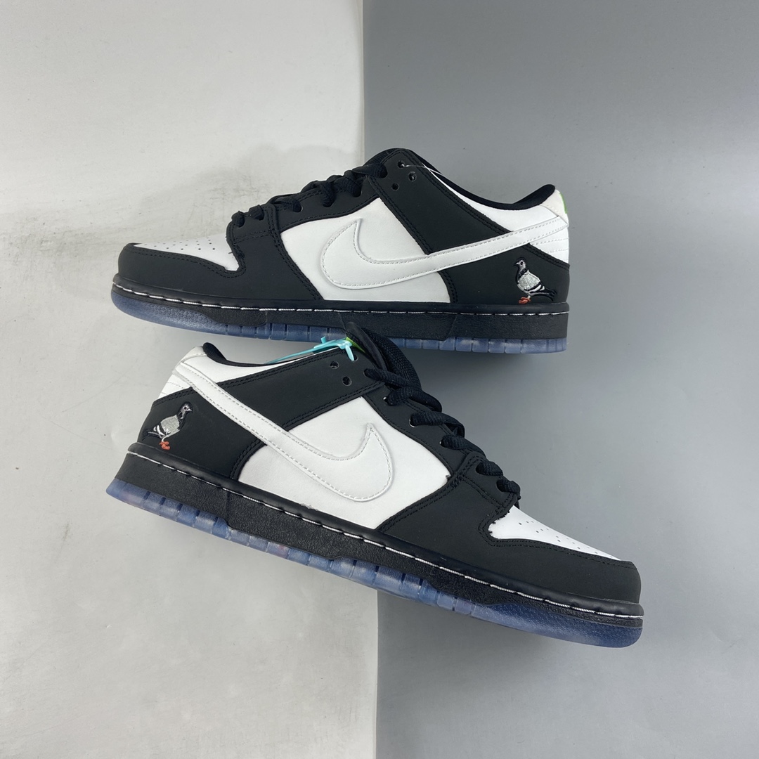 P240  原盒版 Staplex NIKE Dunk SB Low Pro OG QS 黑鸽子联名熊猫竹子 BV1310-013