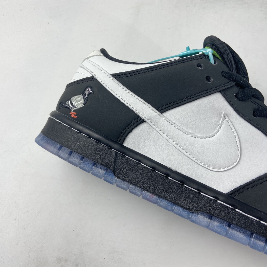P240  原盒版 Staplex NIKE Dunk SB Low Pro OG QS 黑鸽子联名熊猫竹子 BV1310-013