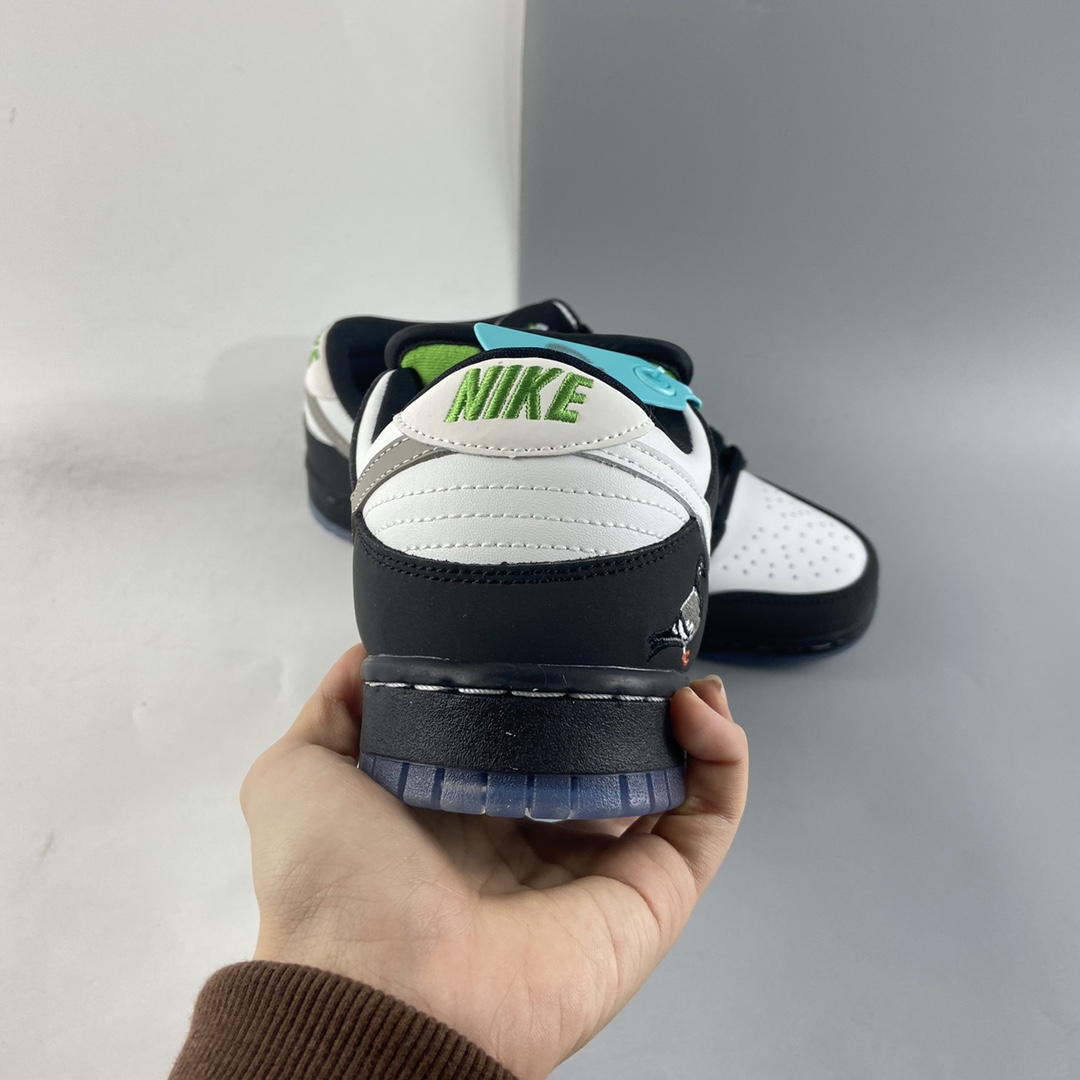 P240  原盒版 Staplex NIKE Dunk SB Low Pro OG QS 黑鸽子联名熊猫竹子 BV1310-013