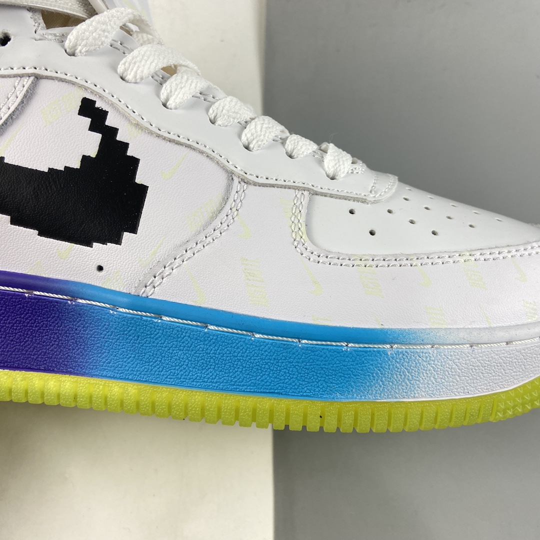P240 OFF White x NIKE Air Force 1’07 Vntg Suede Mix 夜光高帮休闲板鞋 DC2112-192