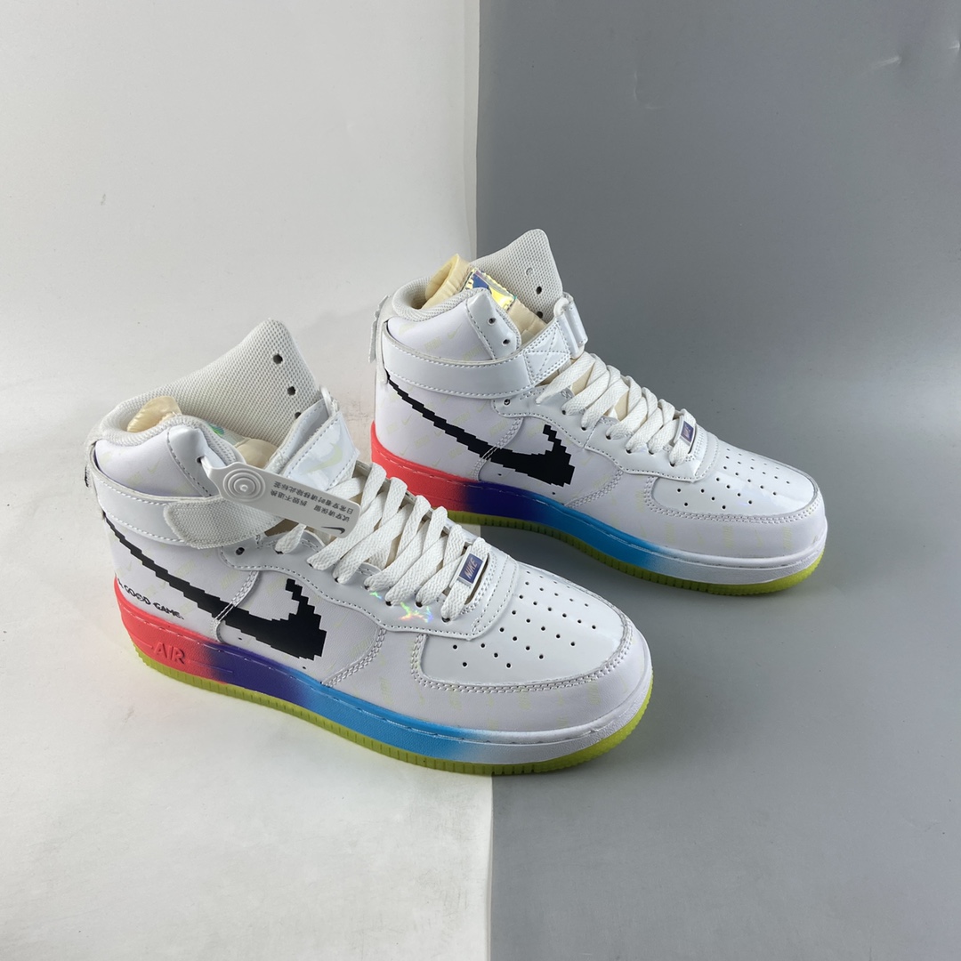 P240 OFF White x NIKE Air Force 1’07 Vntg Suede Mix 夜光高帮休闲板鞋 DC2112-192