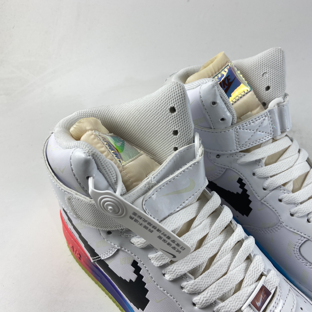 P240 OFF White x NIKE Air Force 1’07 Vntg Suede Mix 夜光高帮休闲板鞋 DC2112-192
