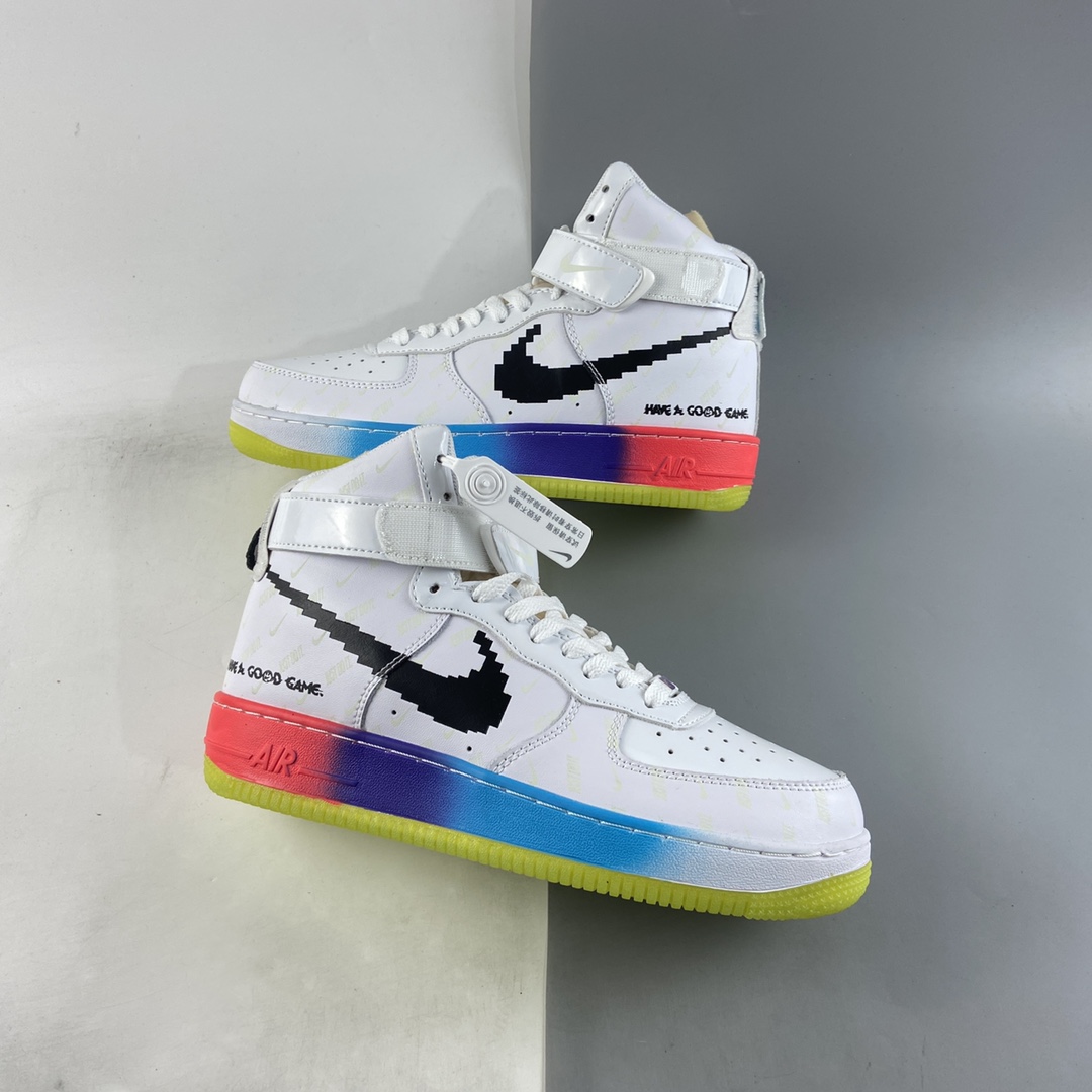 P240 OFF White x NIKE Air Force 1’07 Vntg Suede Mix 夜光高帮休闲板鞋 DC2112-192