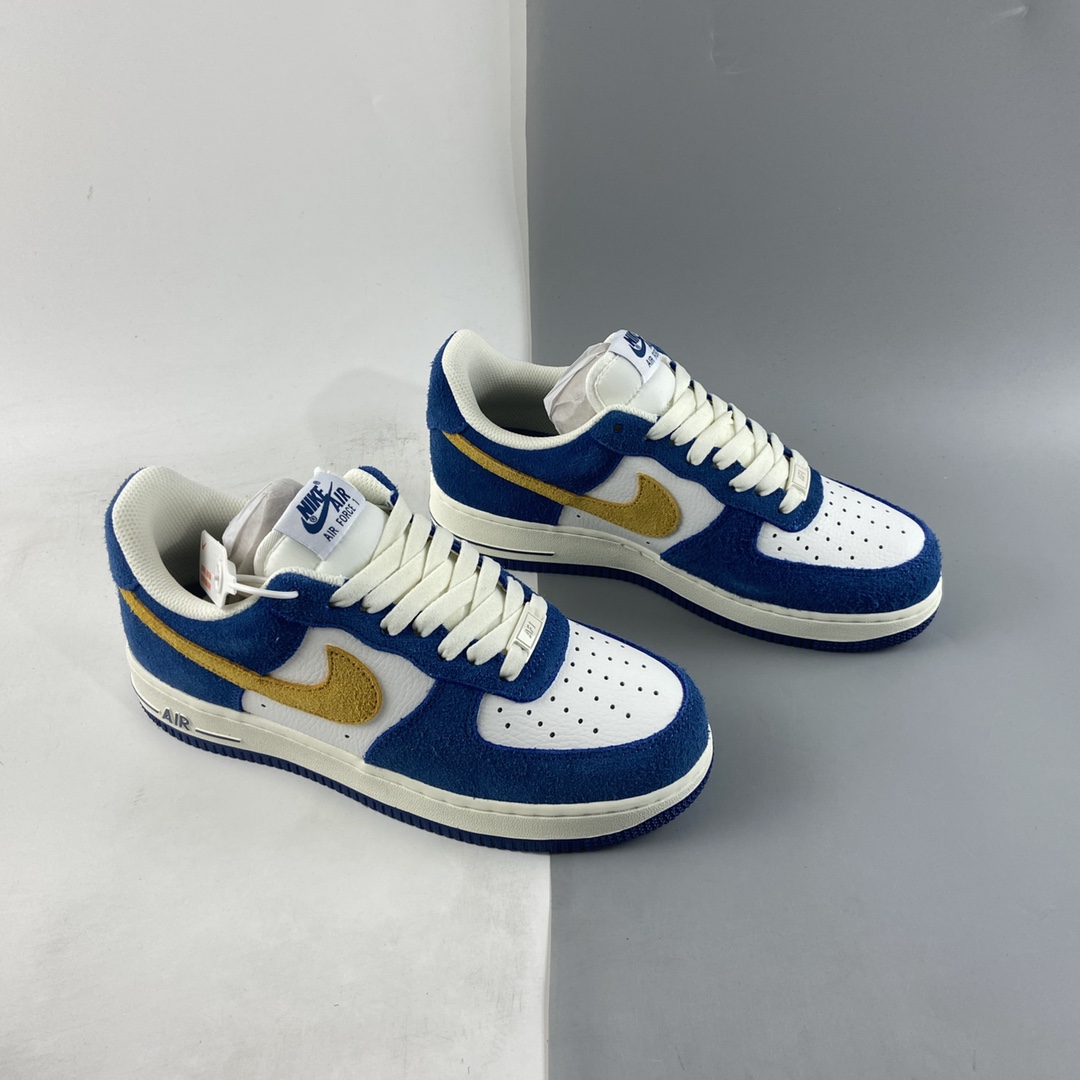 P240  NIKE Air Force 1’07 Low 蓝白黄拼色 空军一号低帮休闲板鞋 BQ8988-103