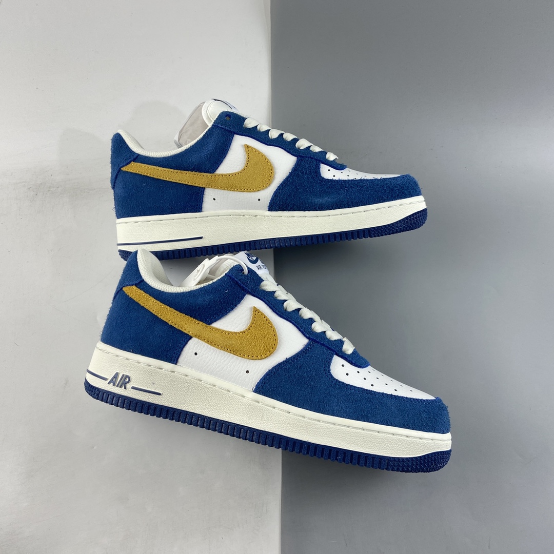P240  NIKE Air Force 1’07 Low 蓝白黄拼色 空军一号低帮休闲板鞋 BQ8988-103
