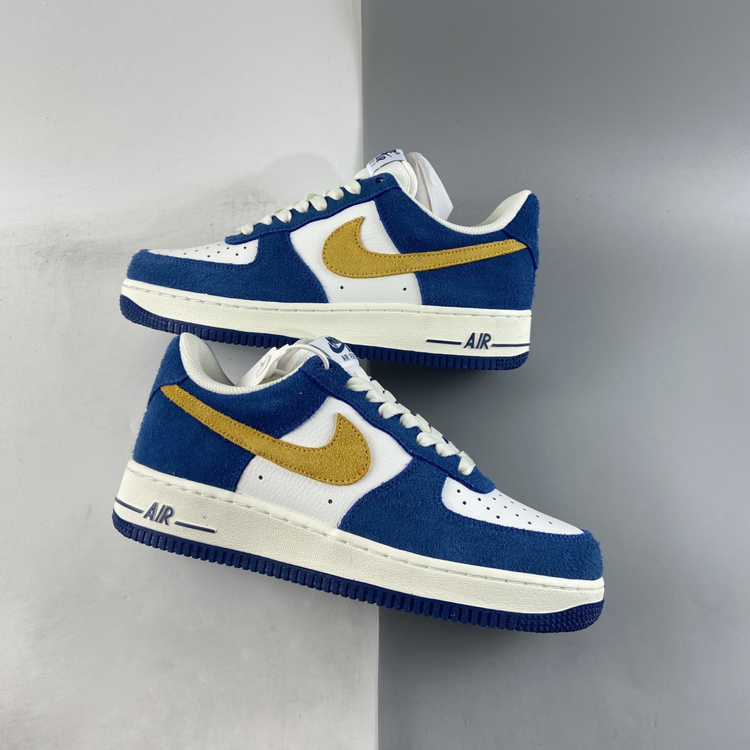 P240  NIKE Air Force 1’07 Low 蓝白黄拼色 空军一号低帮休闲板鞋 BQ8988-103
