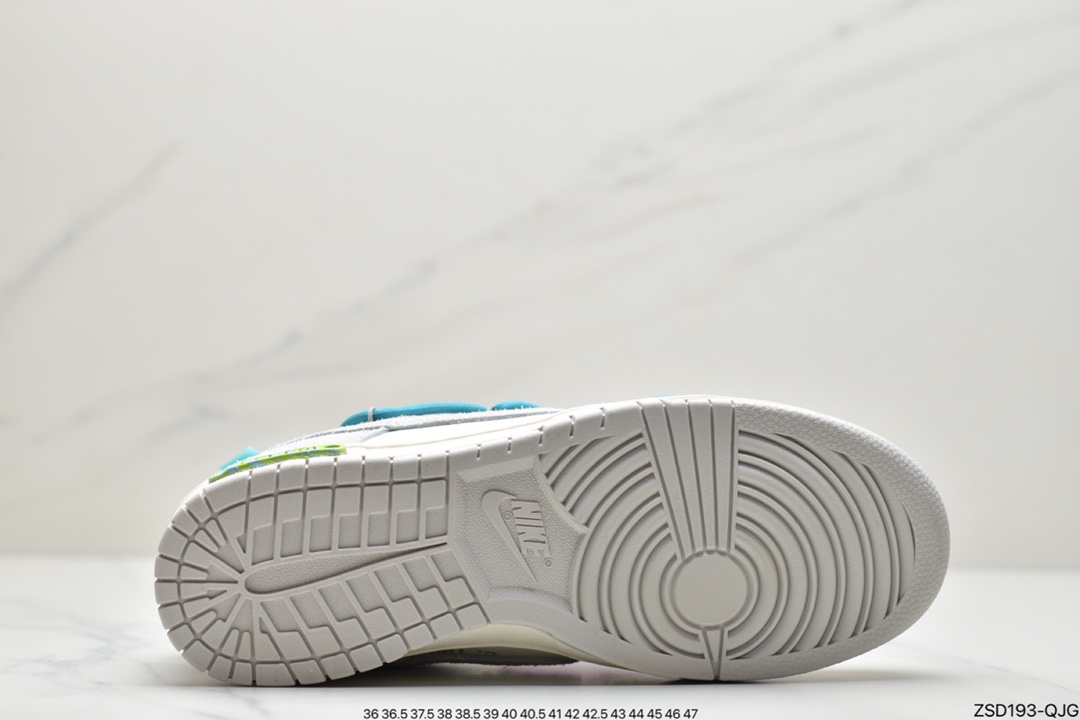 320 Off-White x Nike Dunk Low NO.3白鞋带 蓝扣 DM1602-124