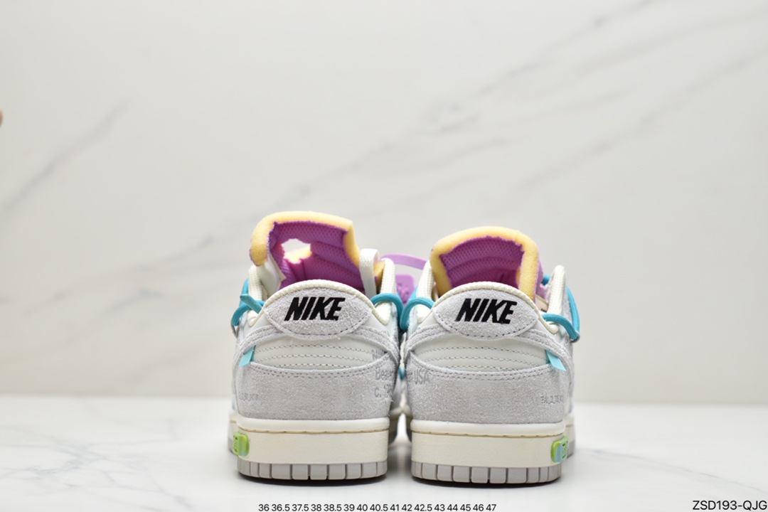 320 Off-White x Nike Dunk Low NO.3白鞋带 蓝扣 DM1602-124