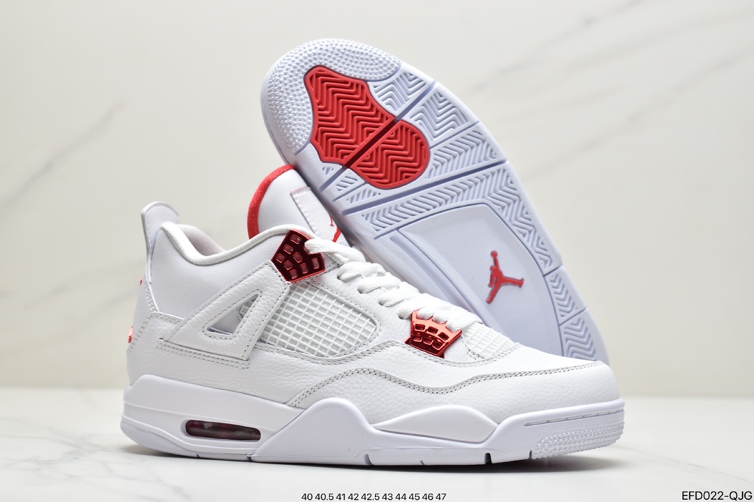 390 Air Jordan 4 “Red Metallic” 白红 CT8527-112