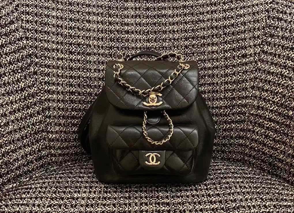 Chanel Duma Bags Backpack Black