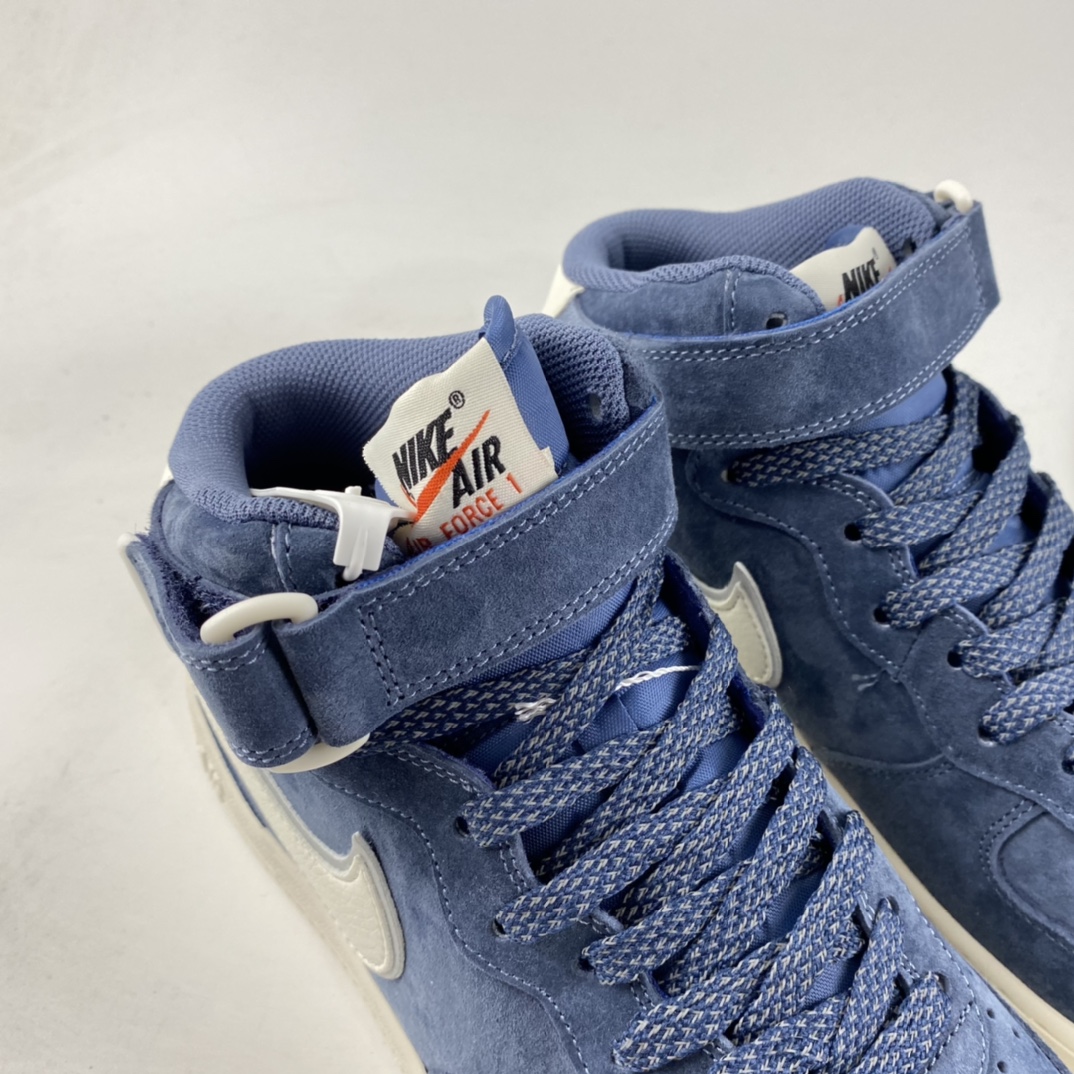 P260  NIKE Air Force 1’07 Mid 深蓝麂皮 空军一号3M反光中帮休闲板鞋 AA1118-007