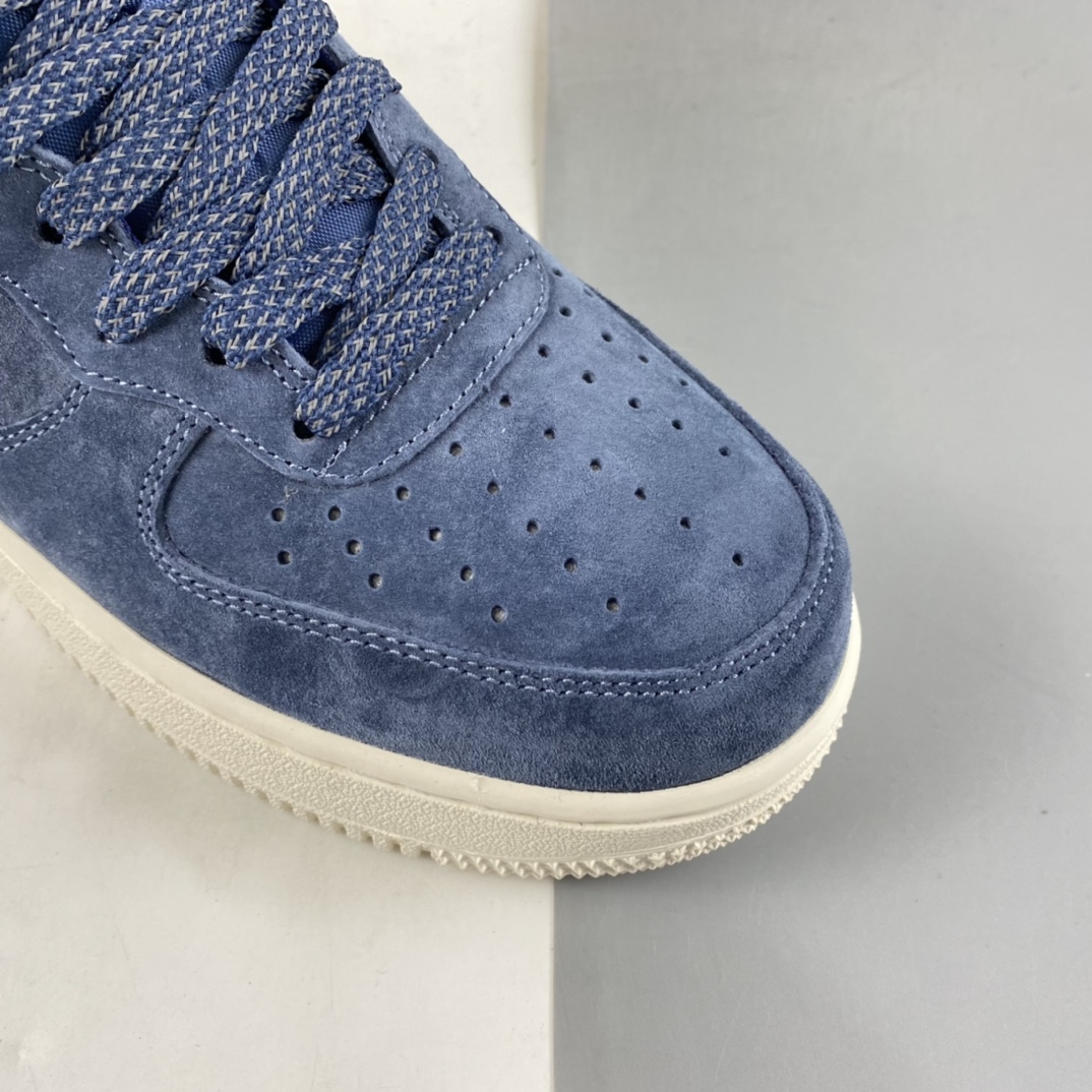 P260  NIKE Air Force 1’07 Mid 深蓝麂皮 空军一号3M反光中帮休闲板鞋 AA1118-007