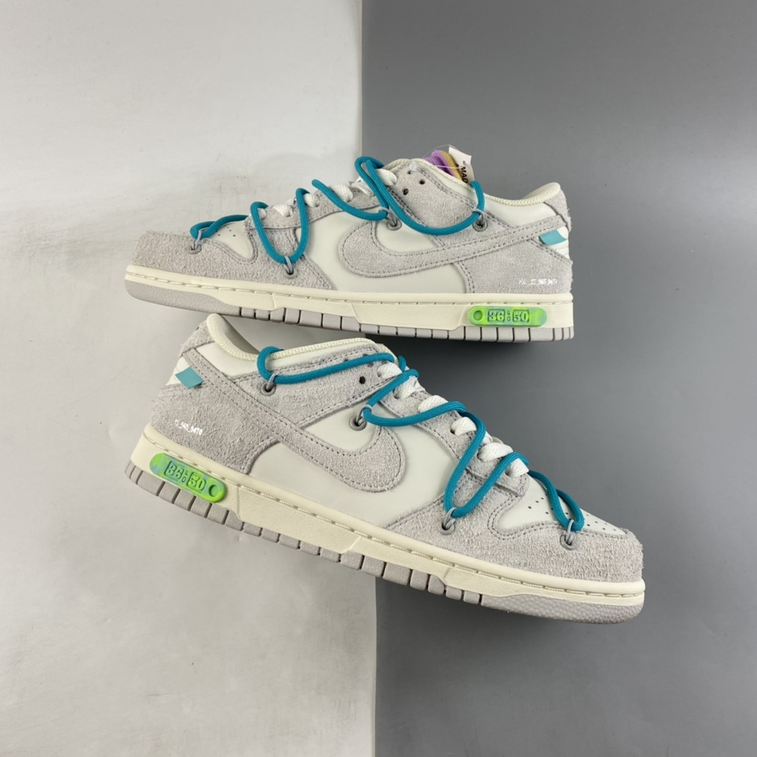 P380  VIRGIL ABLOH设计师独立品牌Off-White x Nike SB Dunk Low”The 50”扣篮板鞋 DJ0950-107