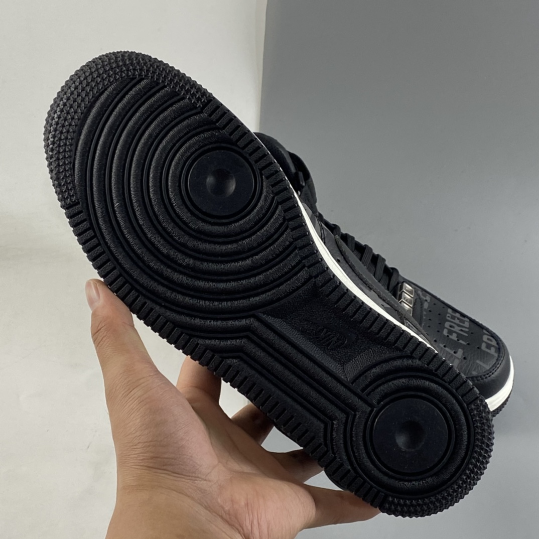 P240  NIKE Air Force 1’07 Premium ”Toll Free” 空军一号氧化做旧黑色高帮休闲板鞋 CU1414-001