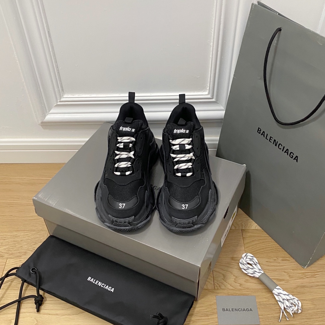 Negro BALENCIAGA · Balenciaga 2022ss nuevo nuevo color triplica los zapatos de papá con colchón de aire de cristal real…