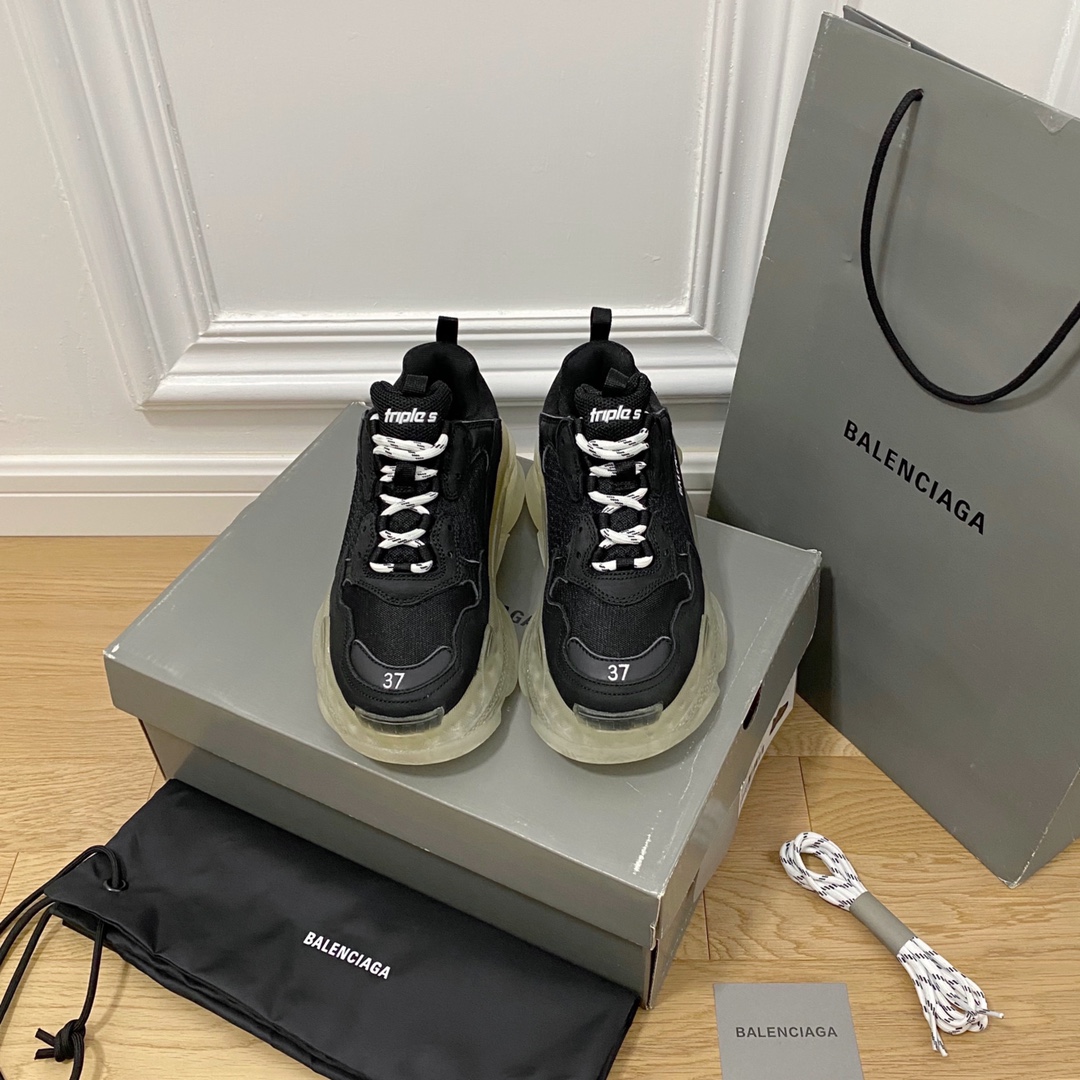 Blanco y negro BALENCIAGA · Balenciaga 2022ss nuevo nuevo color triplica los zapatos de papá con colchón de aire de cri…