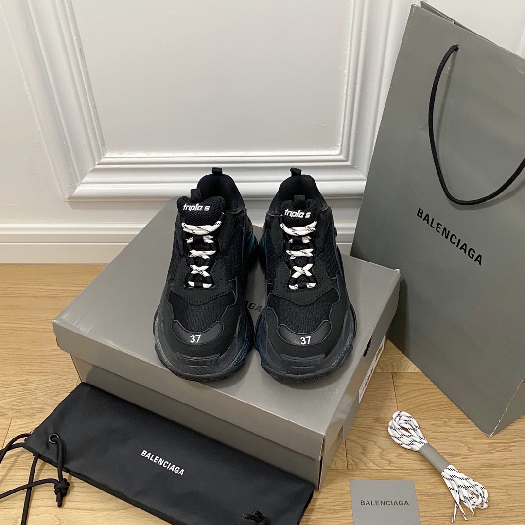 Negro y azul BALENCIAGA · Balenciaga 2022ss nuevo nuevo color triplica los zapatos de papá con colchón de aire de crist…