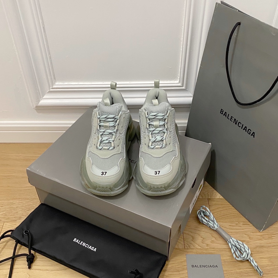 Gris BALENCIAGA · Balenciaga 2022ss nuevo nuevo color triplica los zapatos de papá con colchón de aire de cristal real …