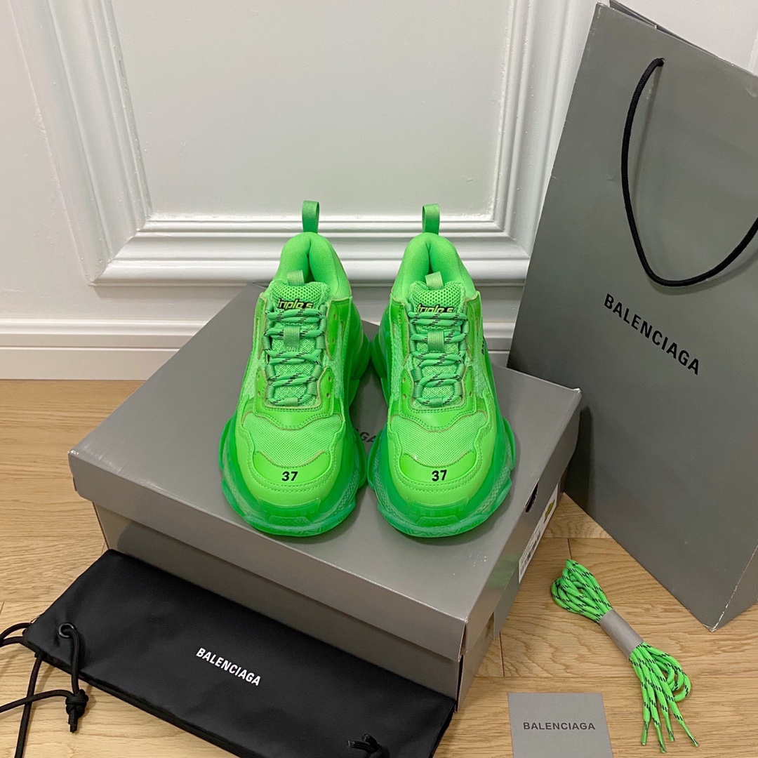 Verde BALENCIAGA · Balenciaga 2022ss nuevo nuevo color triplica los zapatos de papá con colchón de aire de cristal real…