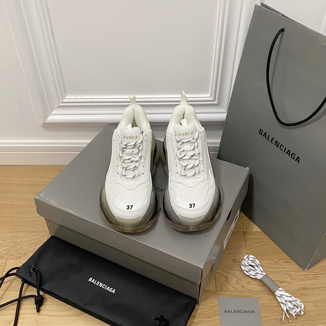 Blanco y negro BALENCIAGA · Balenciaga 2022ss nuevo nuevo color triplica los zapatos de papá con colchón de aire de cri…