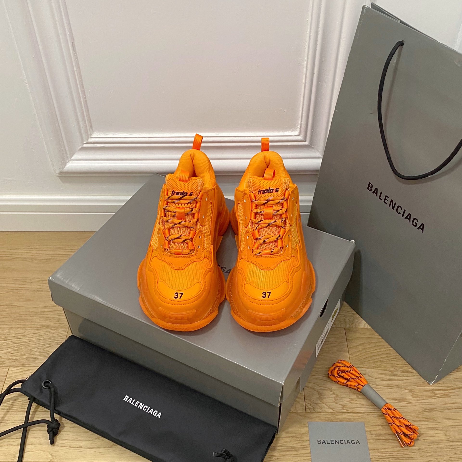 Naranja BALENCIAGA · Balenciaga 2022ss nuevo nuevo color triplica los zapatos de papá con colchón de aire de cristal re…