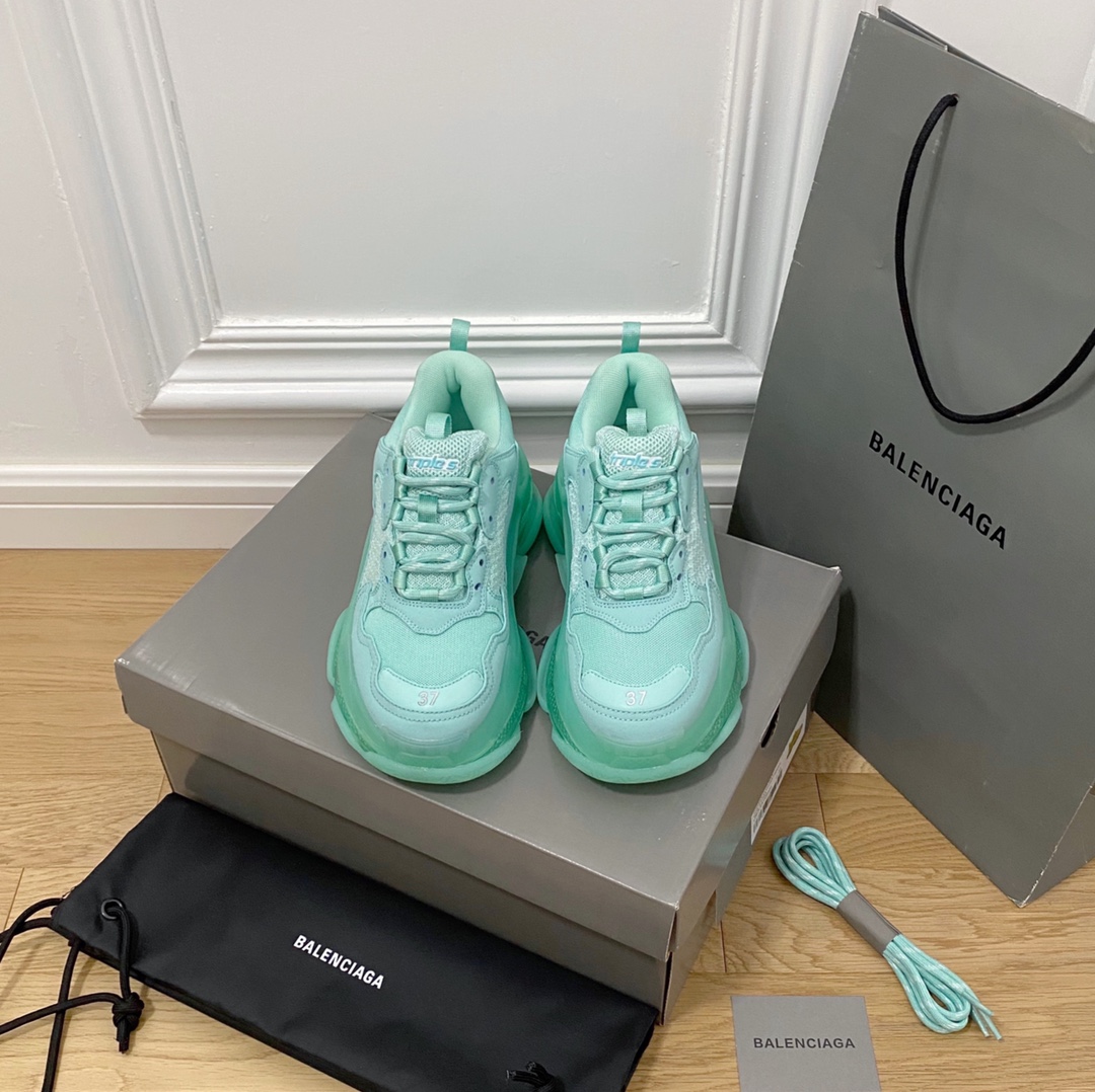Verde claro BALENCIAGA · Balenciaga 2022ss nuevo nuevo color triplica los zapatos de papá con colchón de aire de crista…