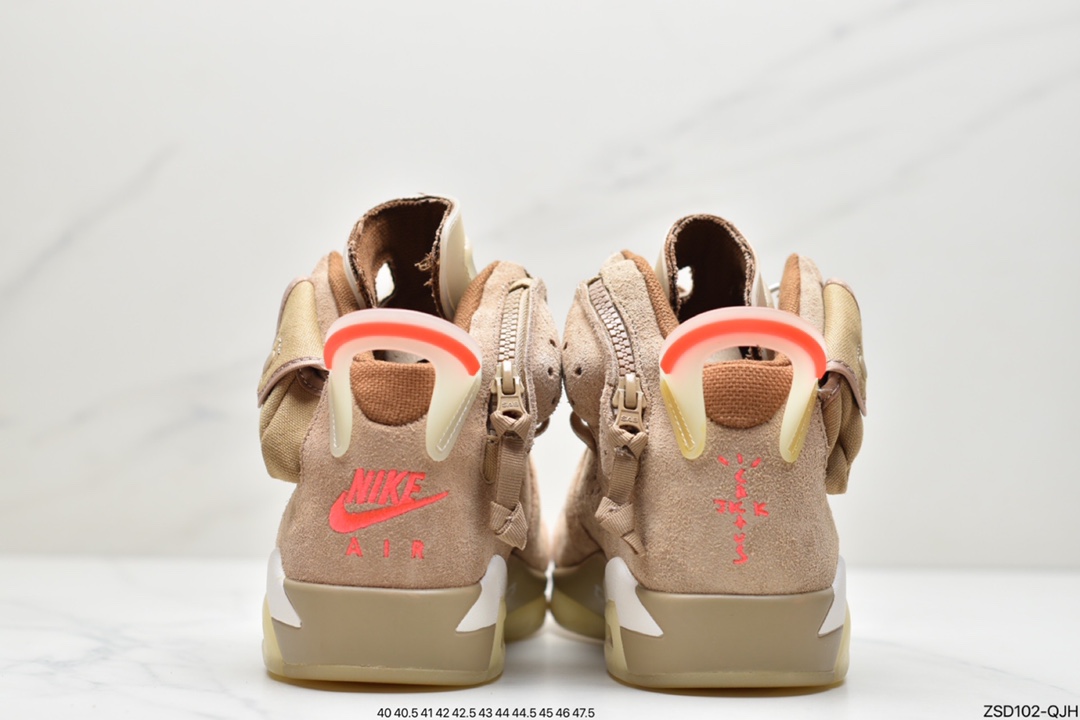 320 Travis Scott x Air Jordan 6 Retro“Gold Digger” 卡其色 DH0690-200