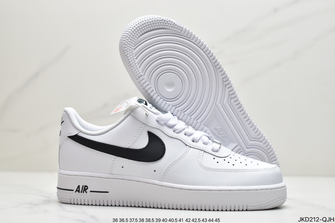 160 耐克AIR FORCE 1 MID 3M 白黑勾海外官方发售配色CJ0952-100