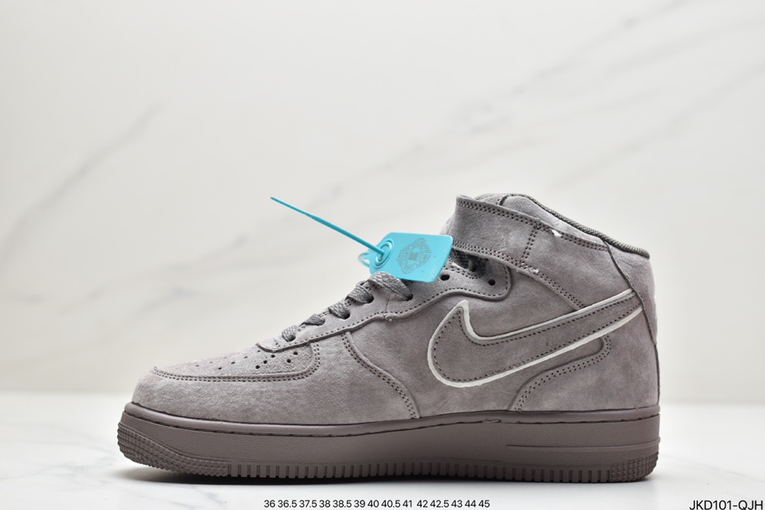 160 耐克Nk Air Force 1’07 Mid 空军一号3M反光中帮休闲板鞋 AA1118-005